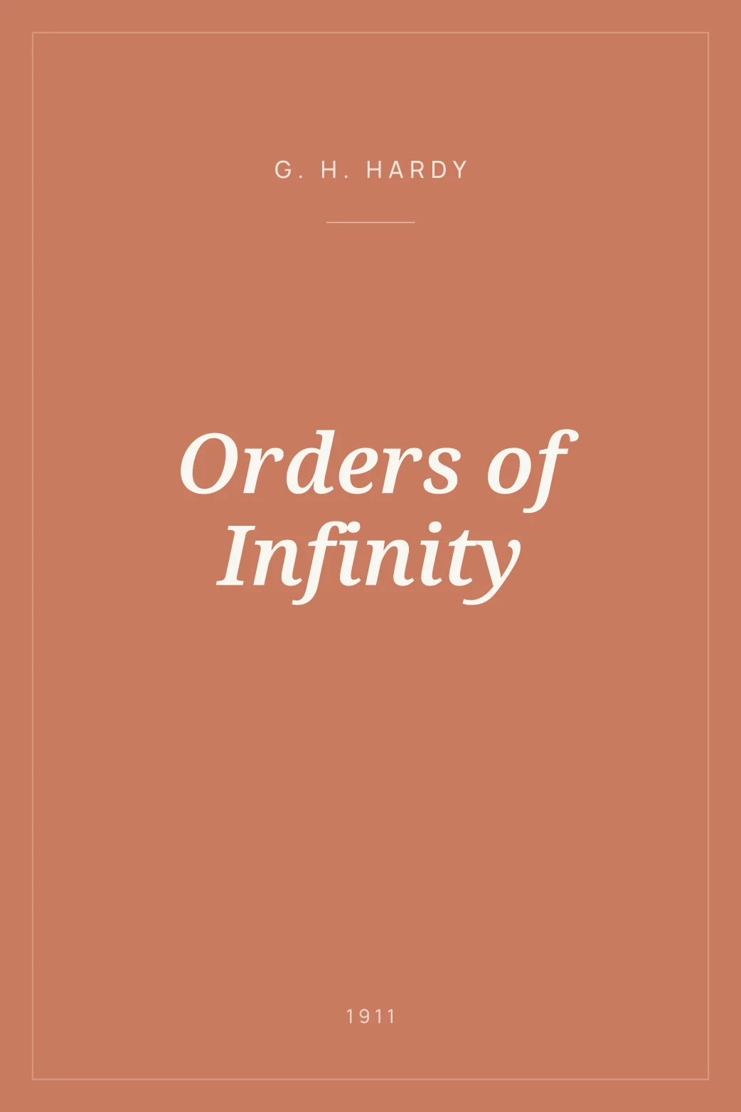 Portada de Orders of Infinity