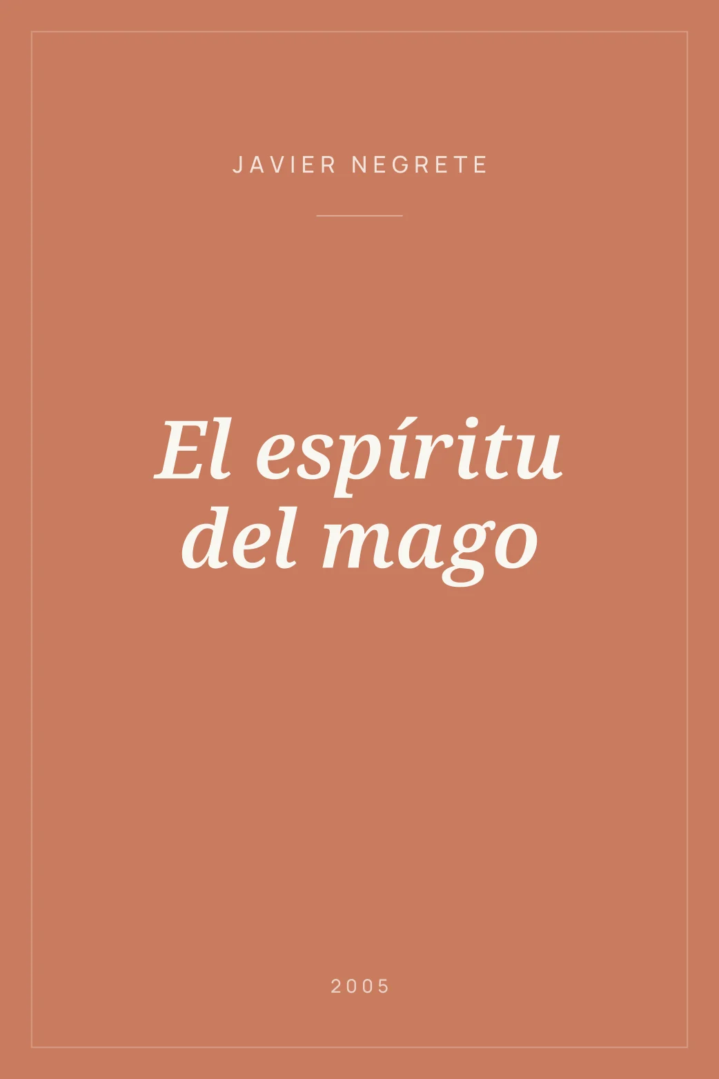 Portada de El espíritu del mago