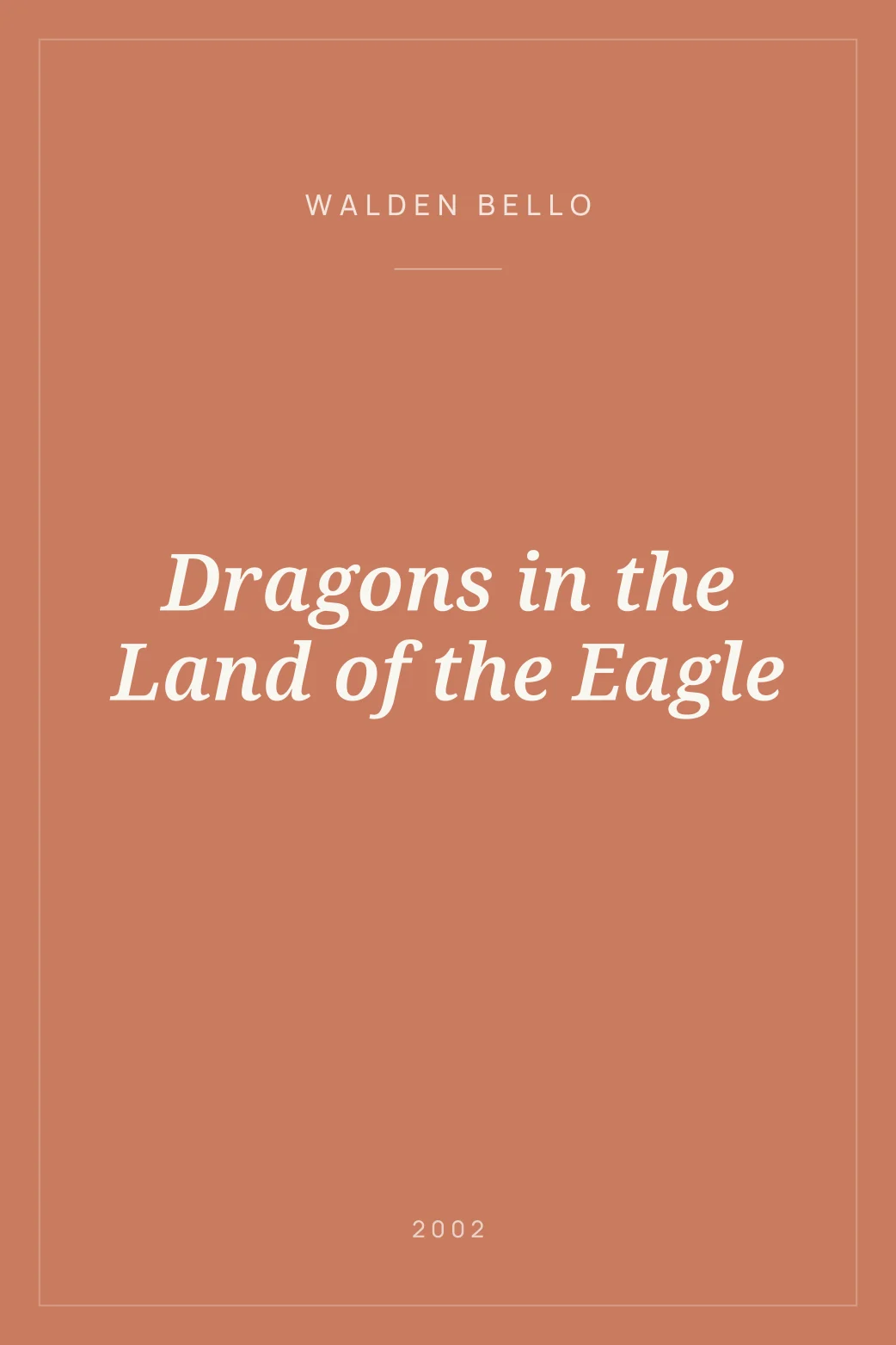 Portada de Dragons in the Land of the Eagle