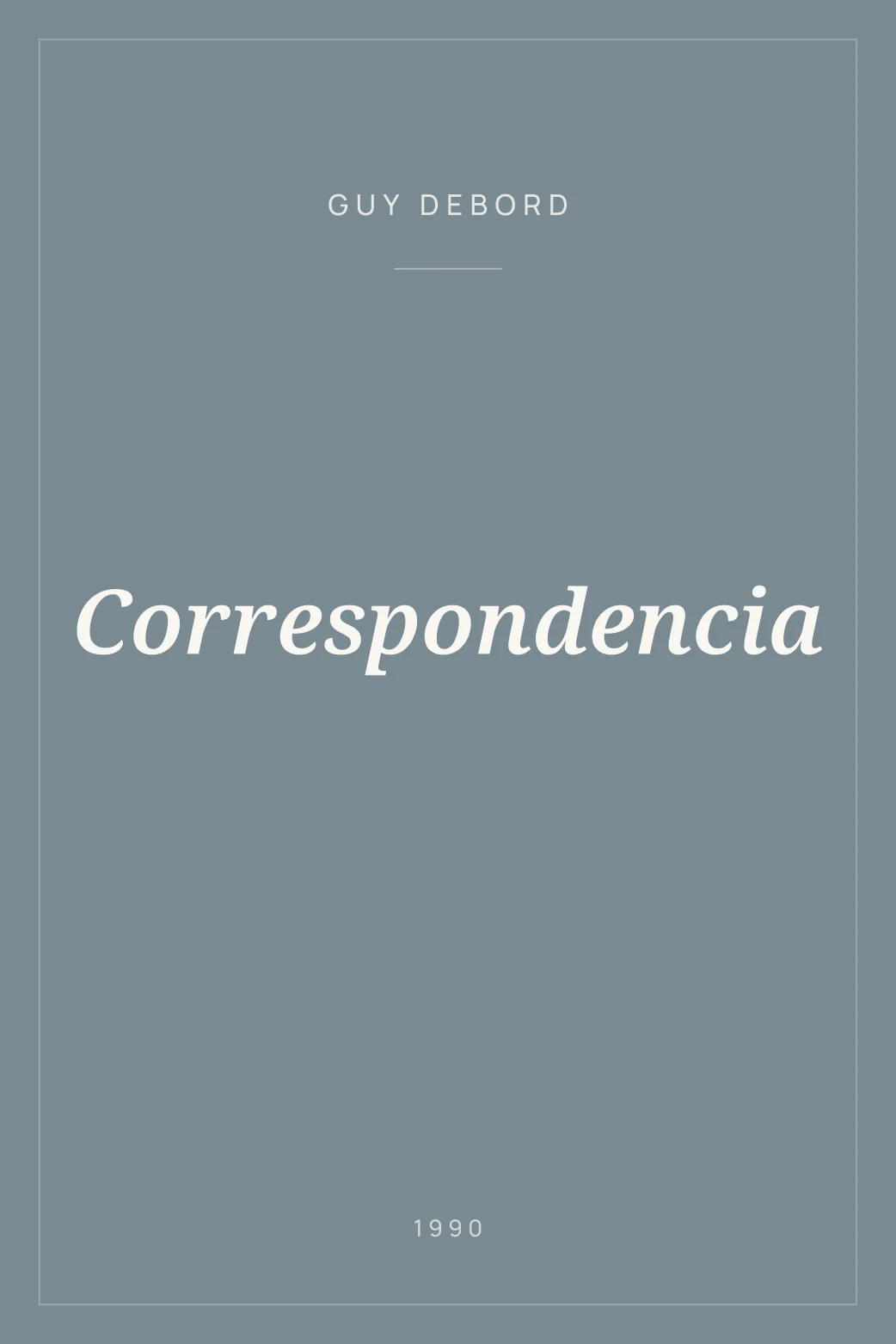 Portada de Correspondencia