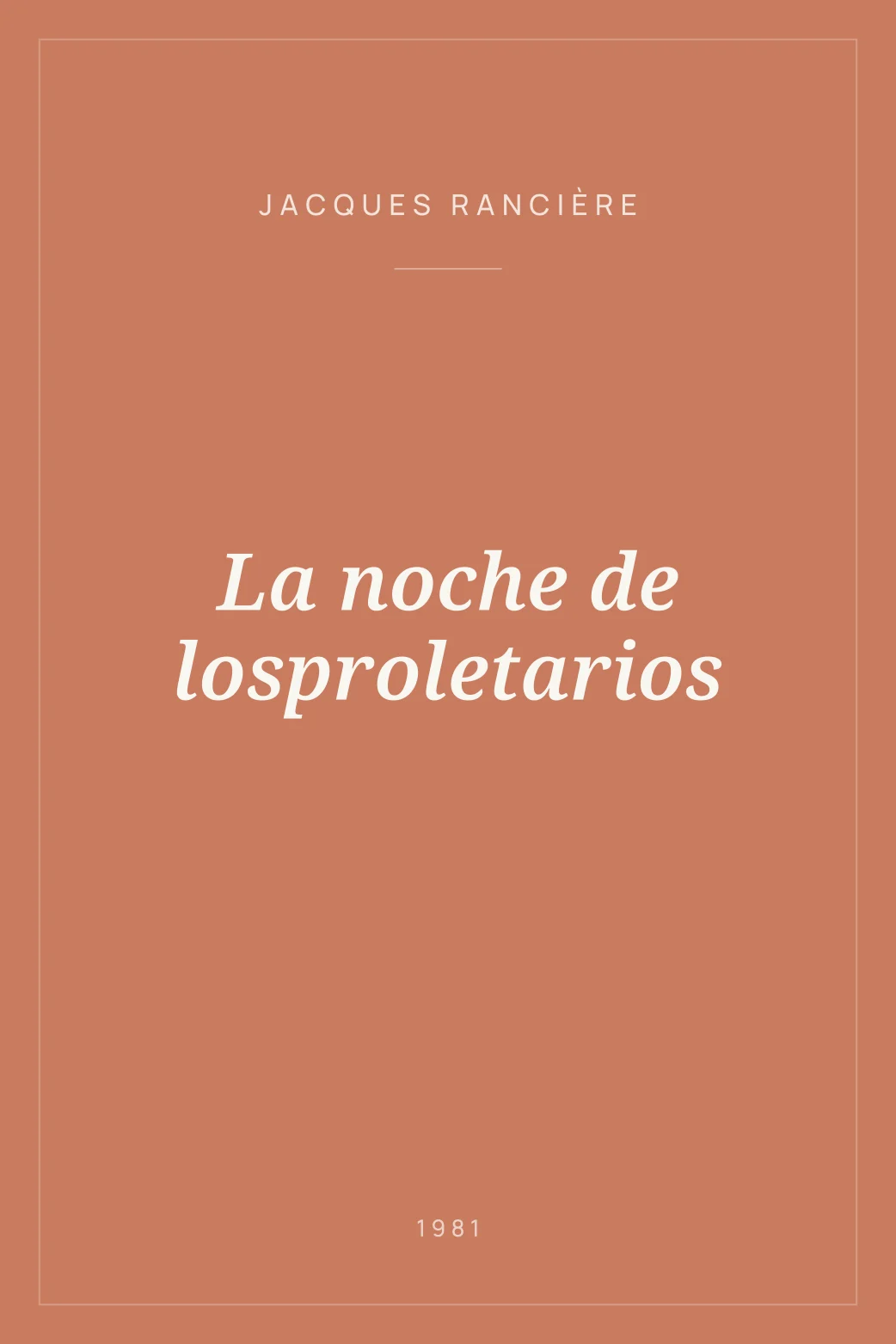 Portada de La noche de losproletarios