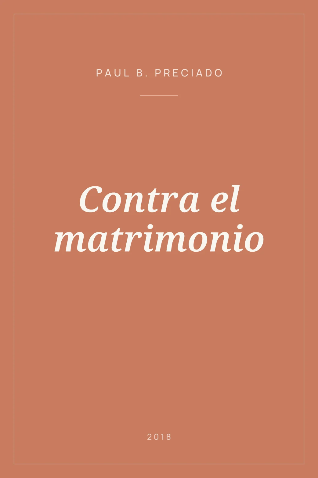 Portada de Contra el matrimonio