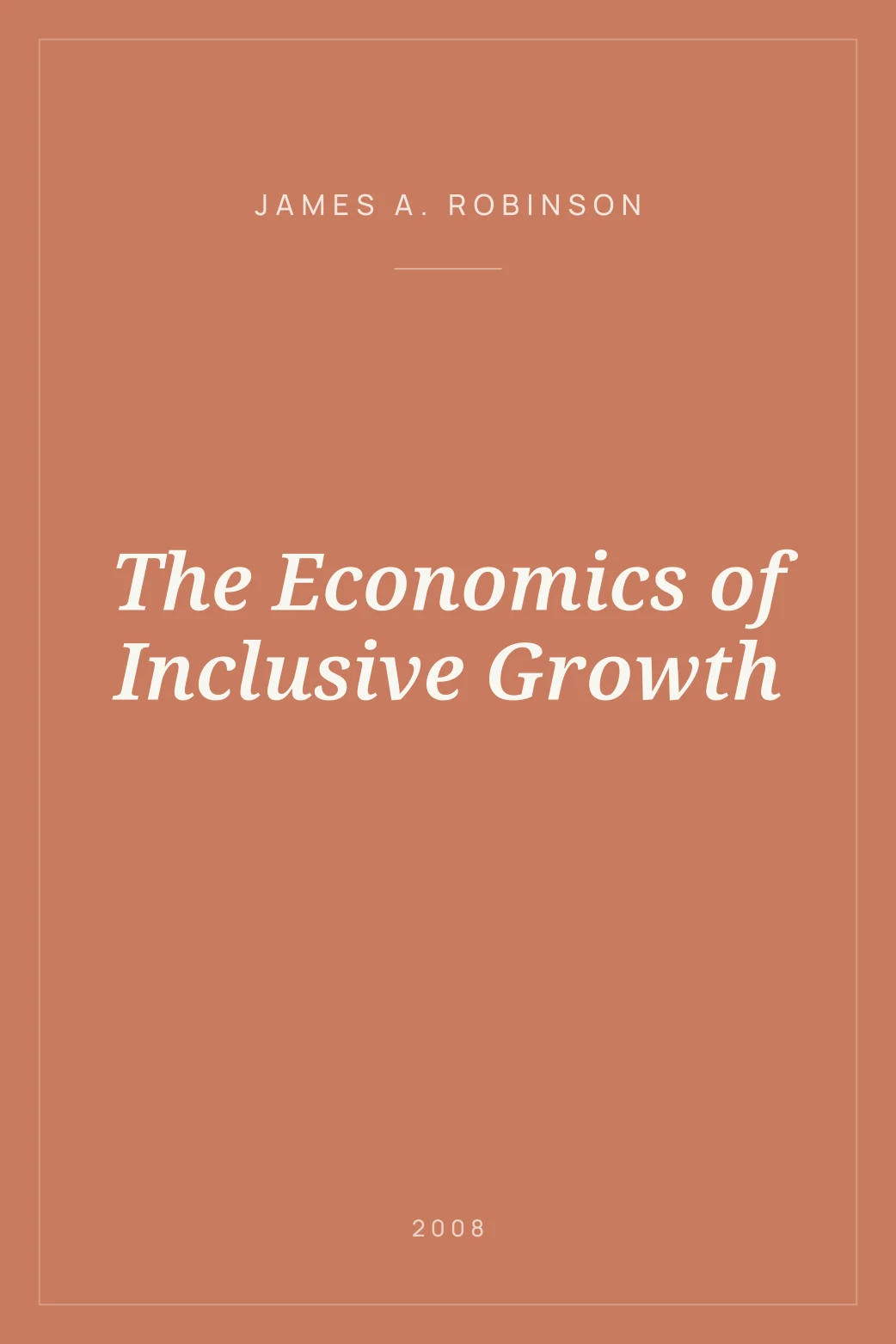 Portada de The Economics of Inclusive Growth