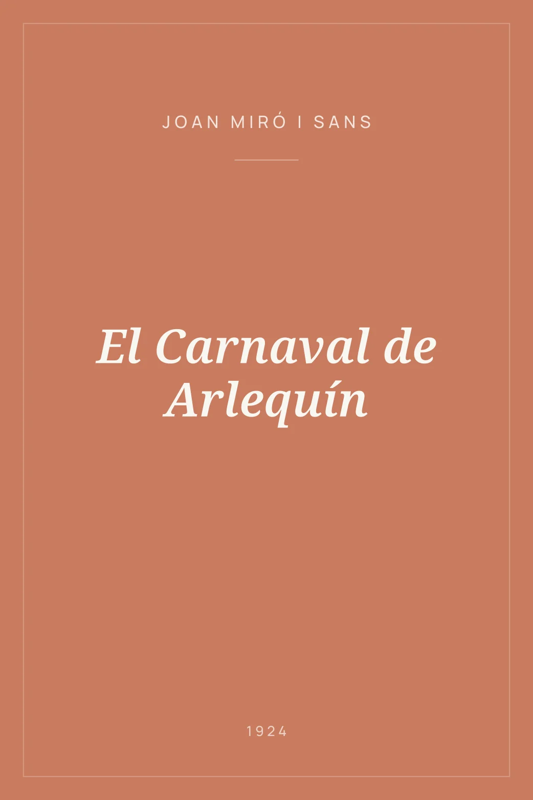 Portada de El Carnaval de Arlequín