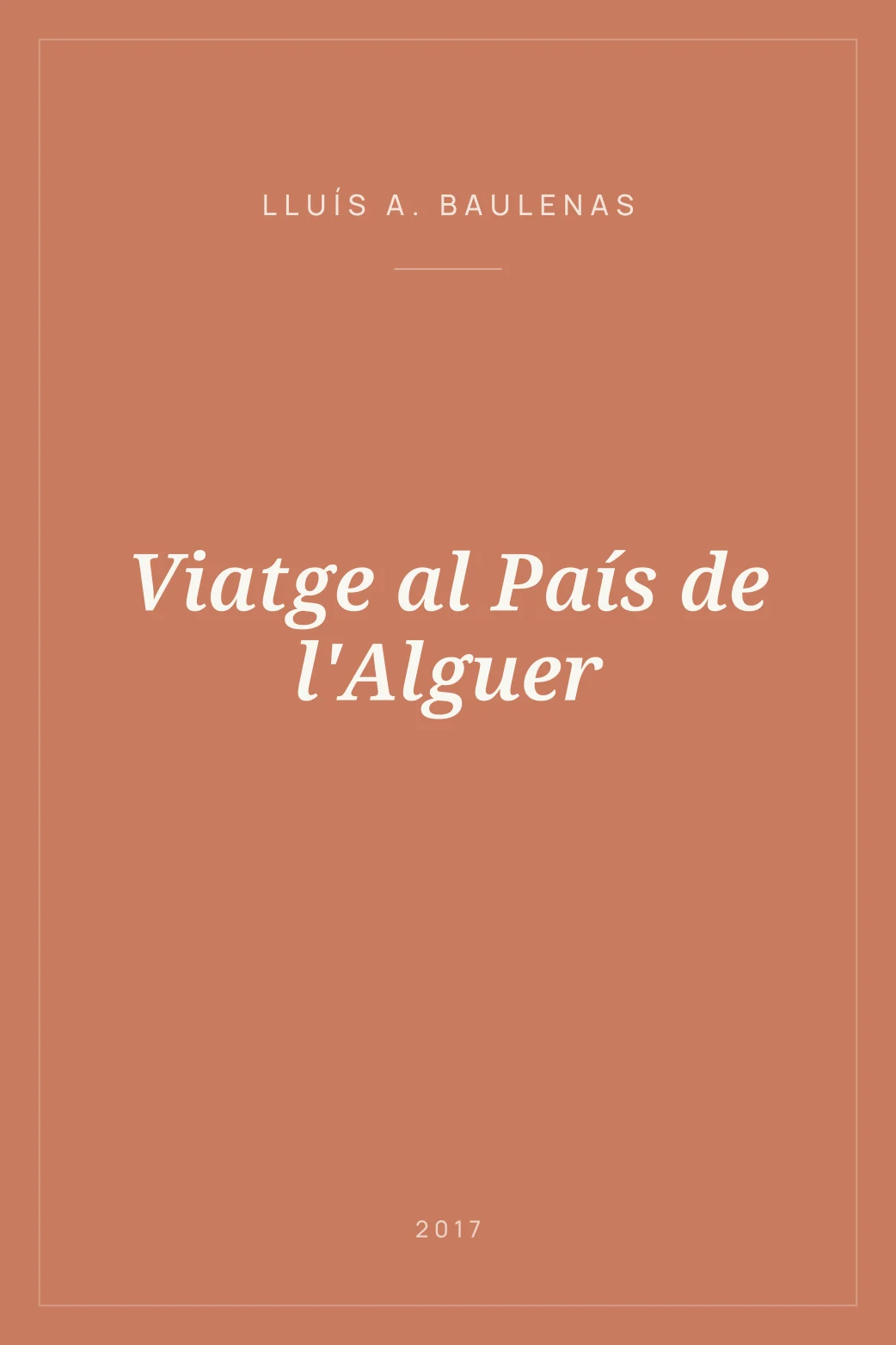 Portada de Viatge al País de l'Alguer