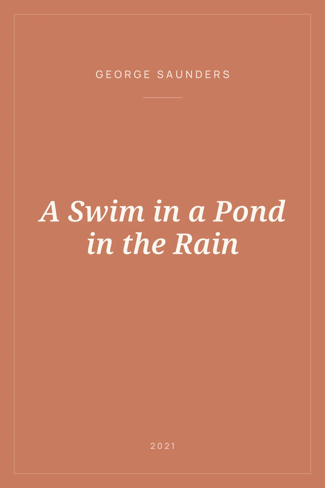 Portada de A Swim in a Pond in the Rain