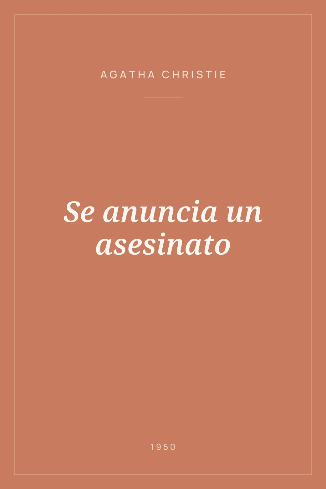 Portada de Se anuncia un asesinato