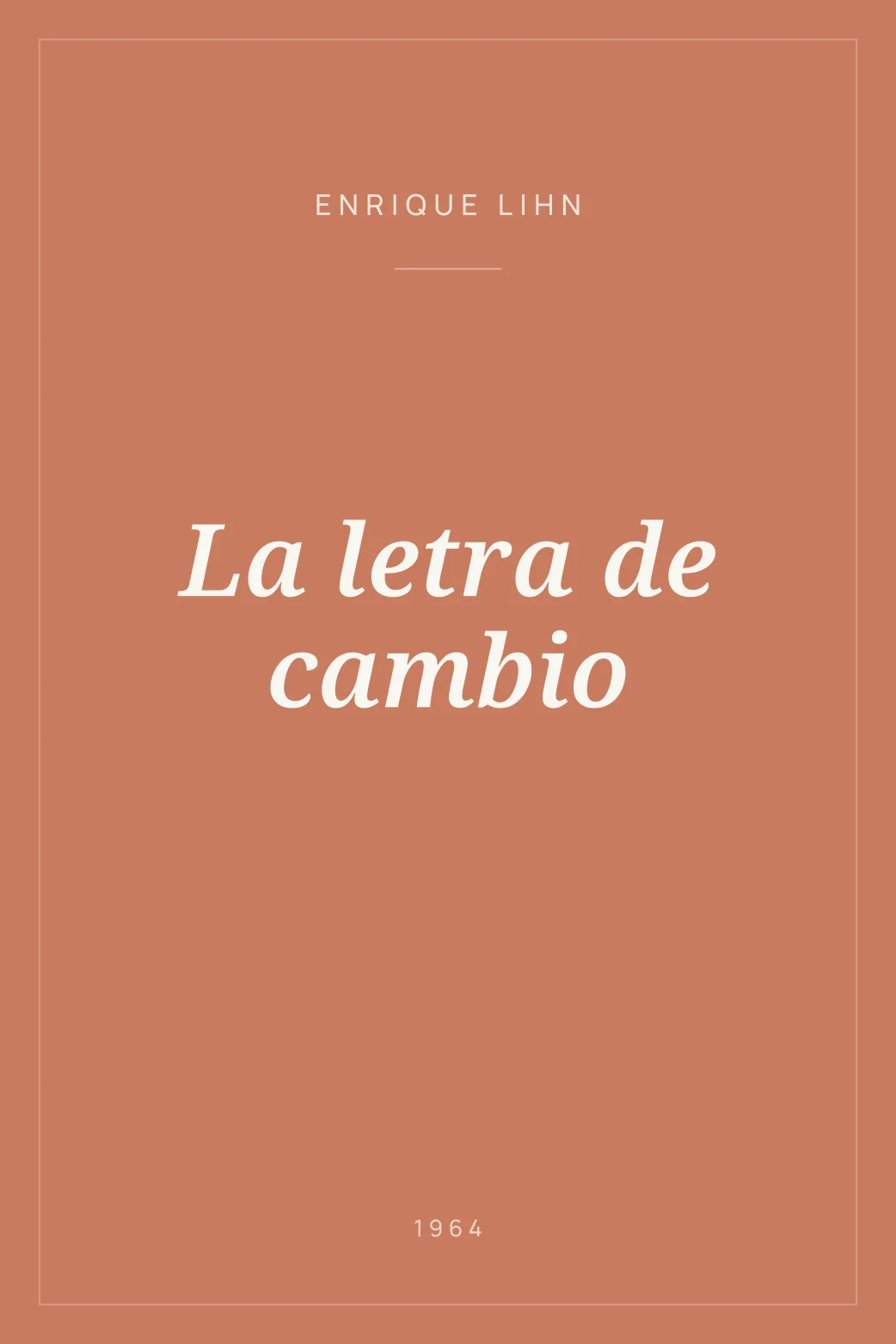 Portada de La letra de cambio