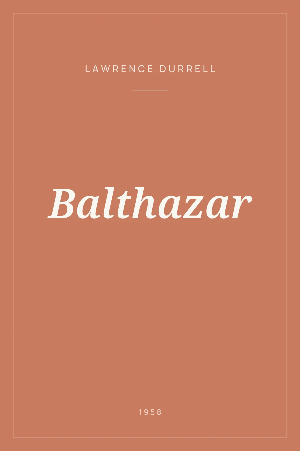 Portada de Balthazar