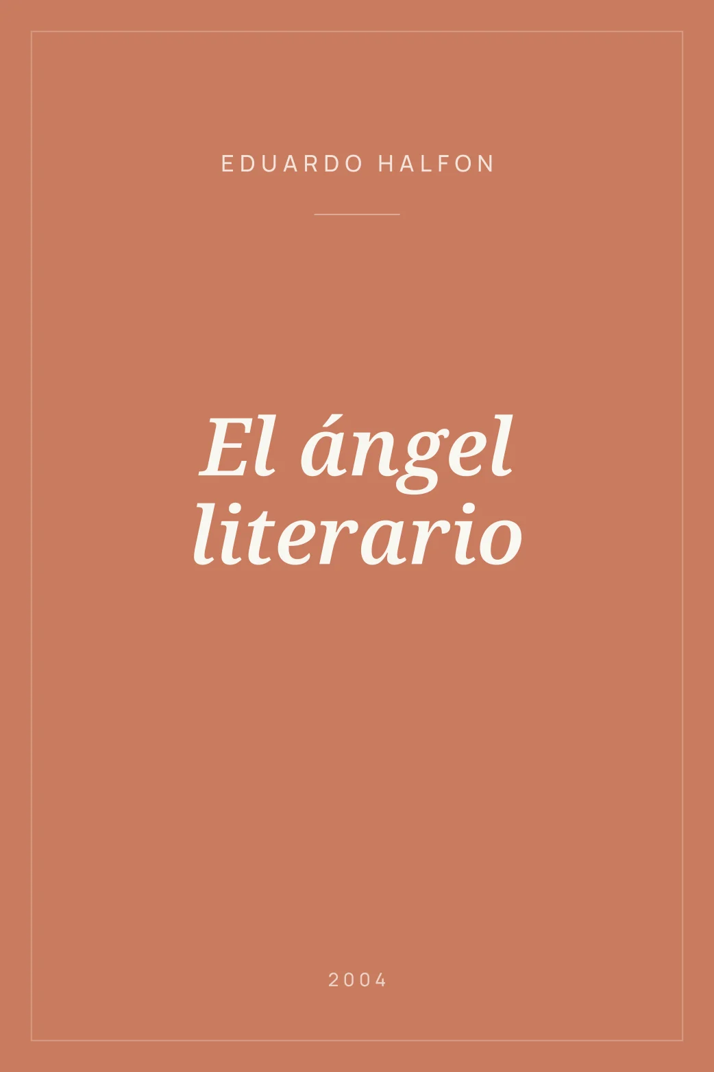 Portada de El ángel literario