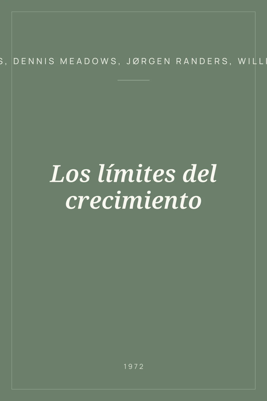 Portada de Los límites del crecimiento