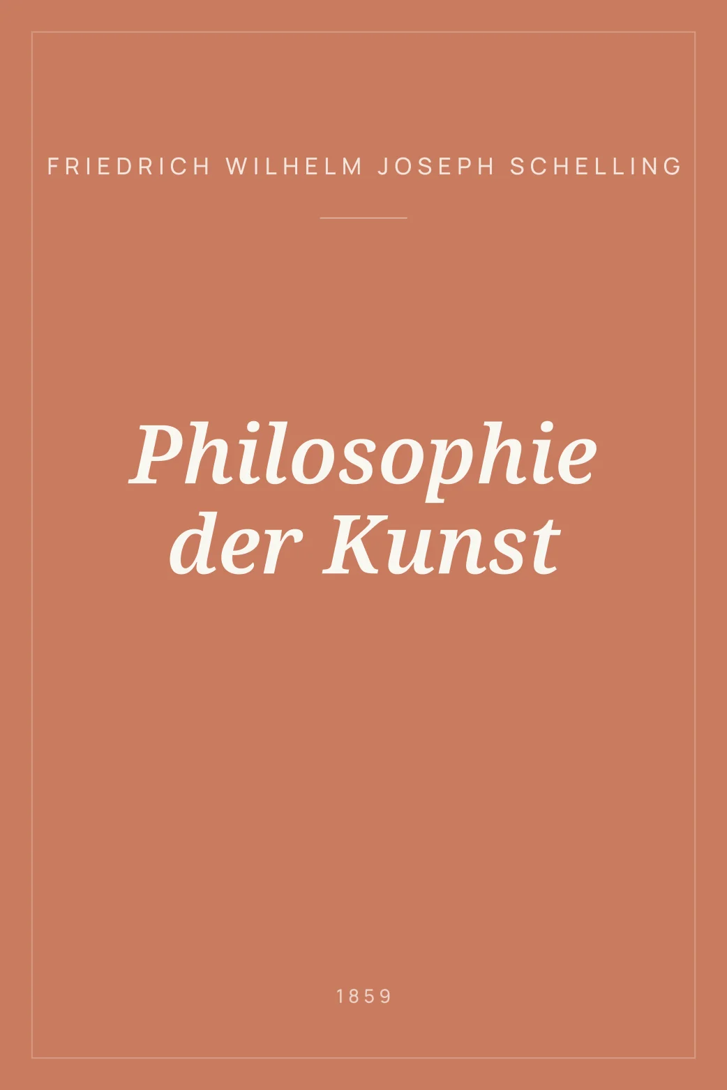 Portada de Philosophie der Kunst