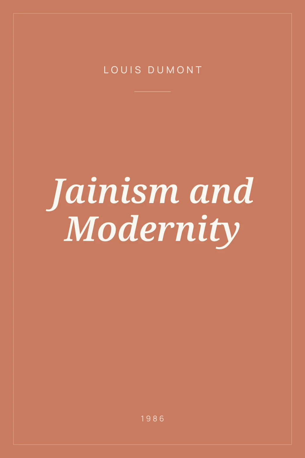 Portada de Jainism and Modernity