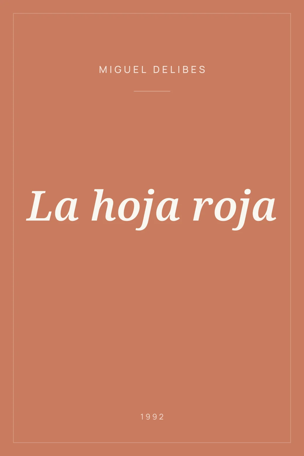 Portada de La hoja roja
