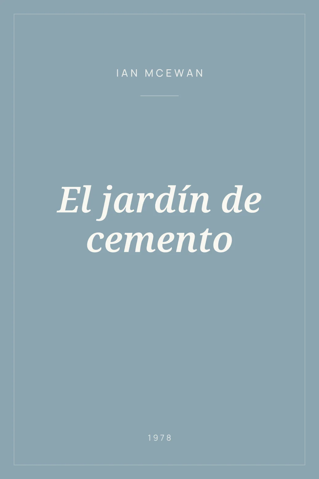 Portada de El jardín de cemento