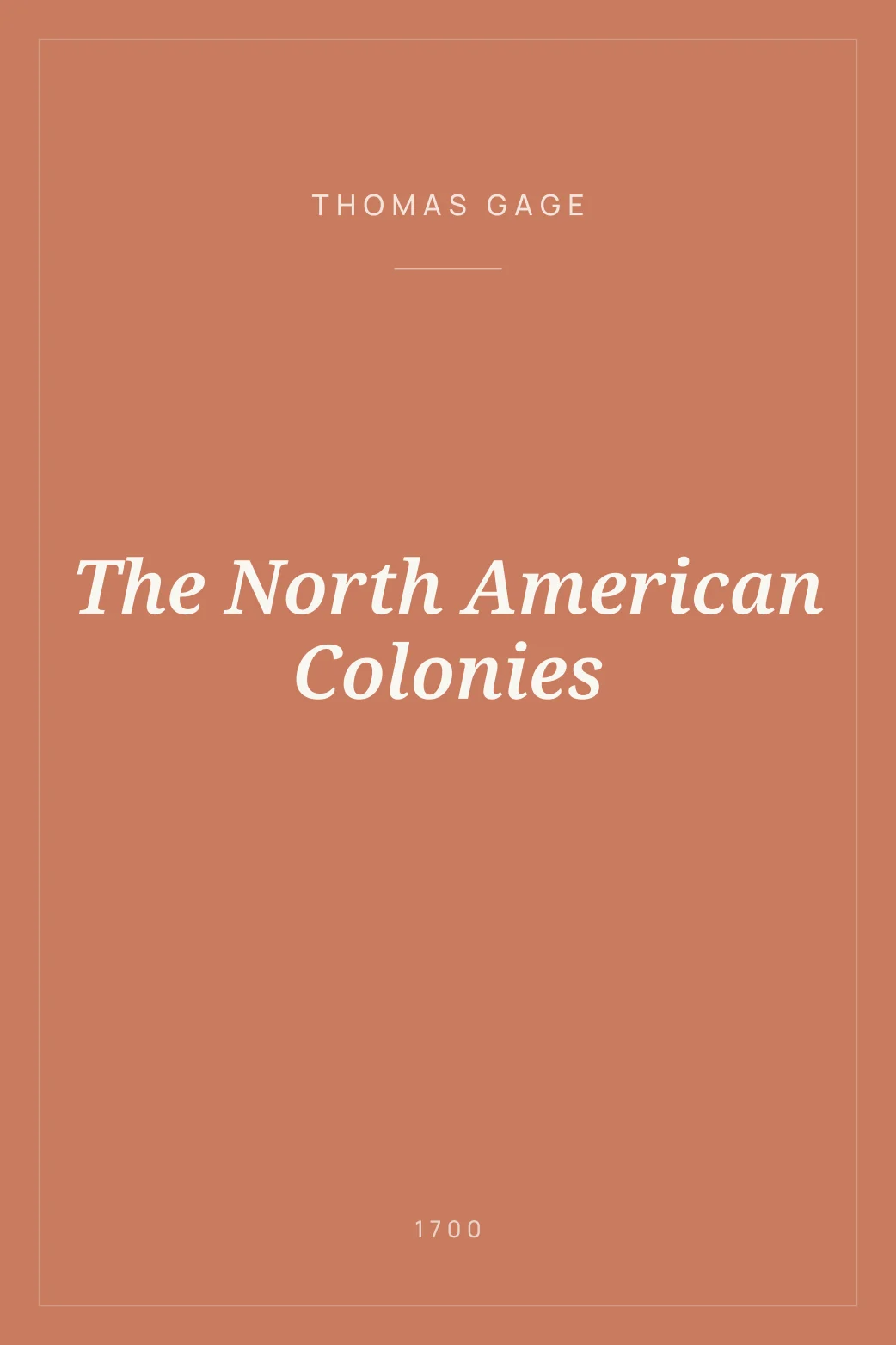 Portada de The North American Colonies