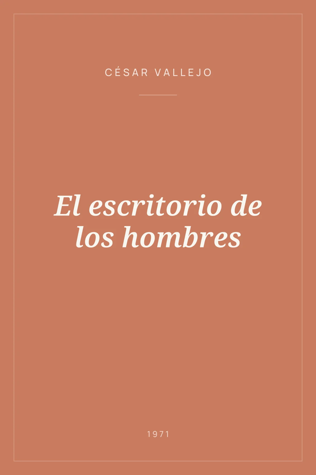 Portada de El escritorio de los hombres