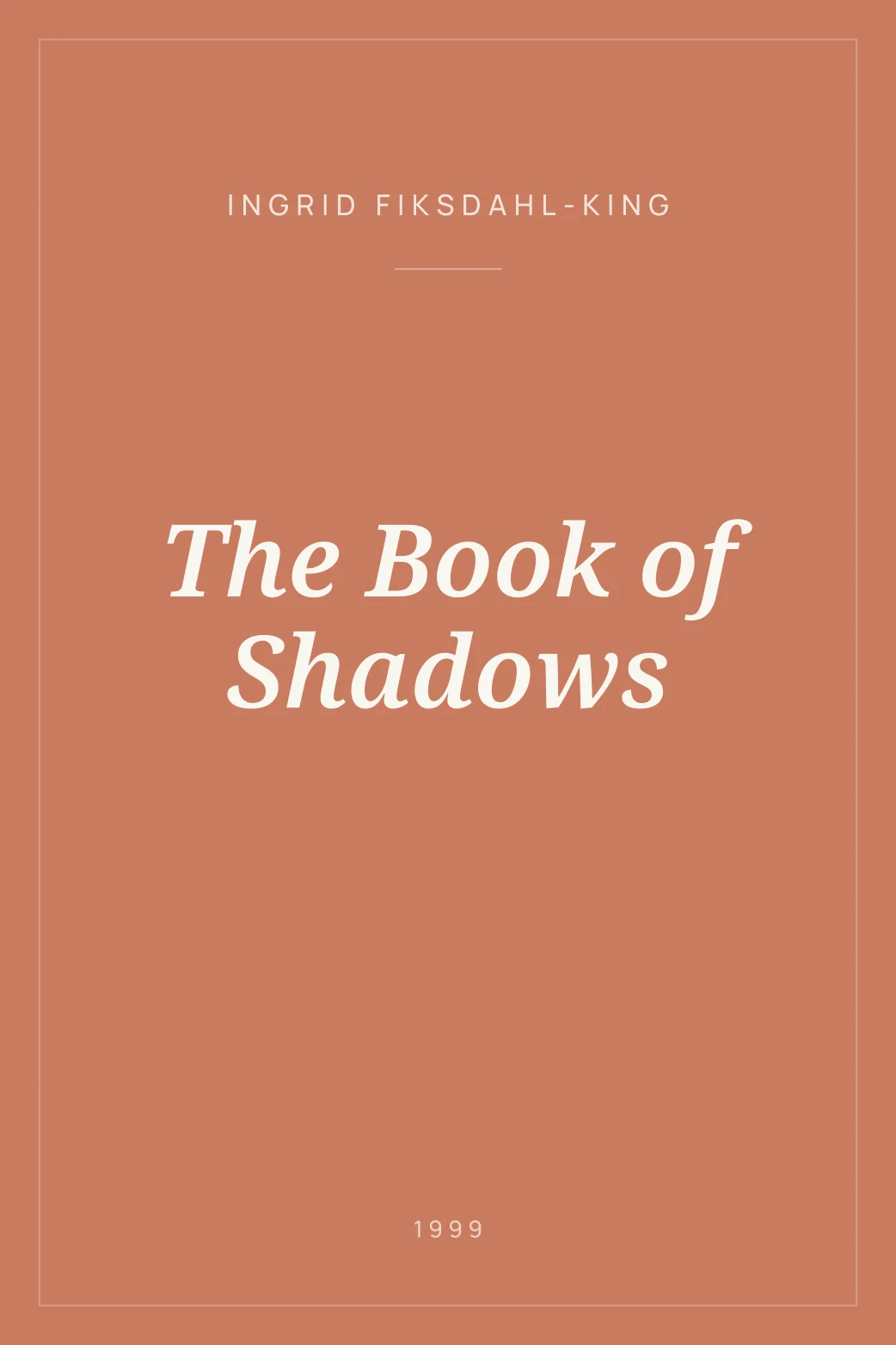 Portada de The Book of Shadows