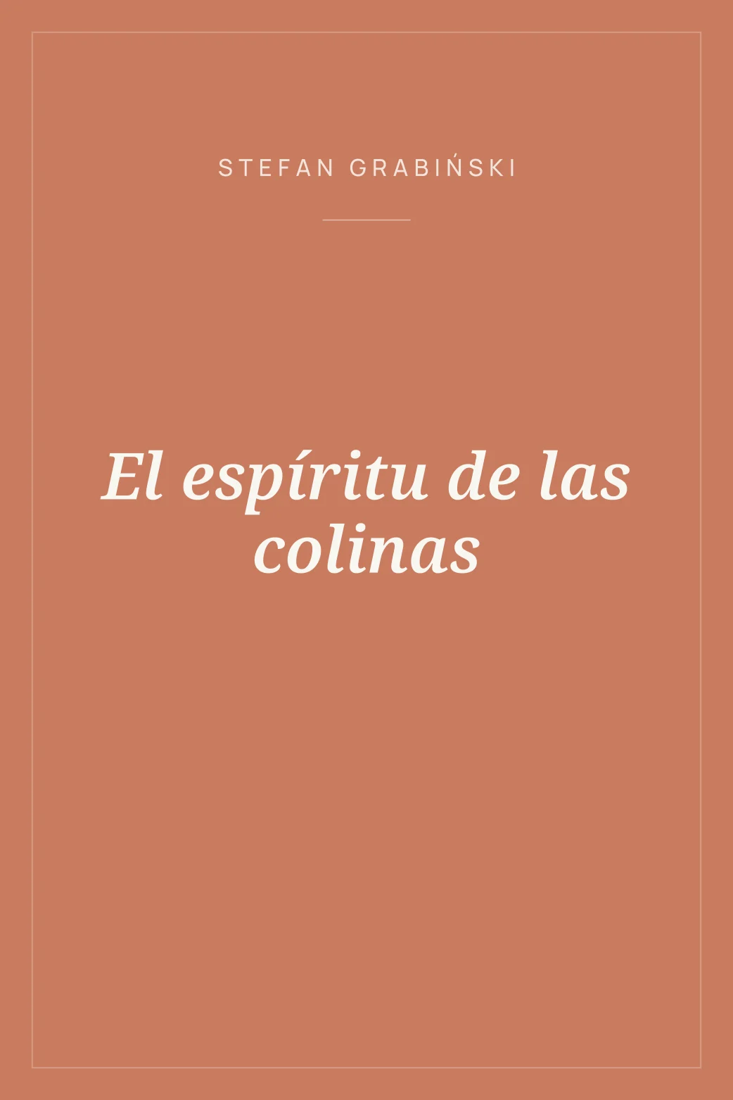 Portada de El espíritu de las colinas