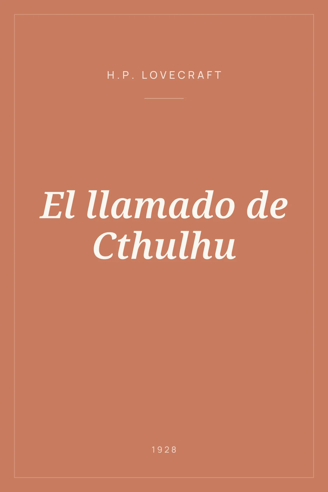 Portada de El llamado de Cthulhu