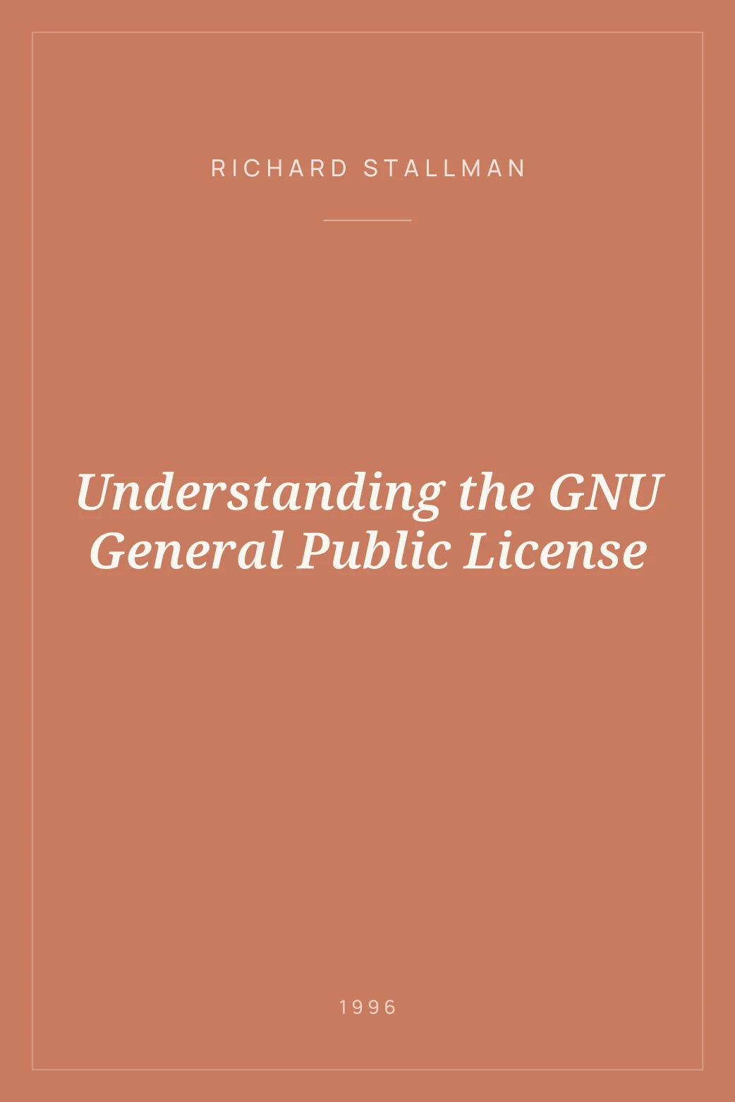 Portada de Understanding the GNU General Public License