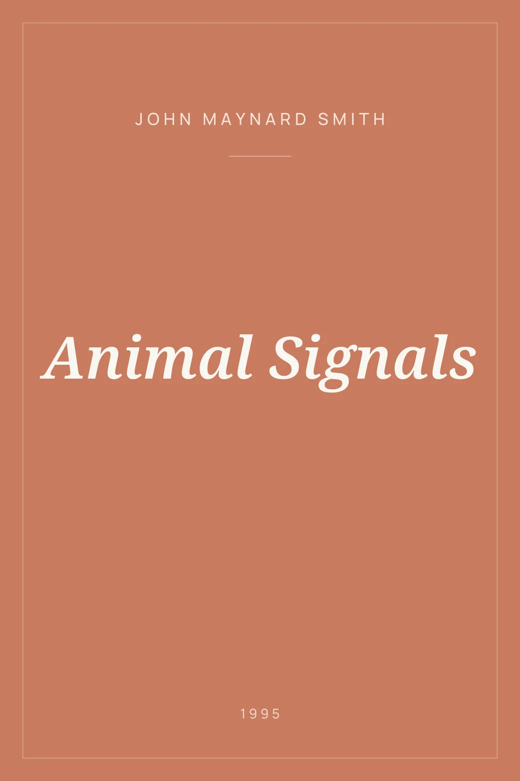 Portada de Animal Signals
