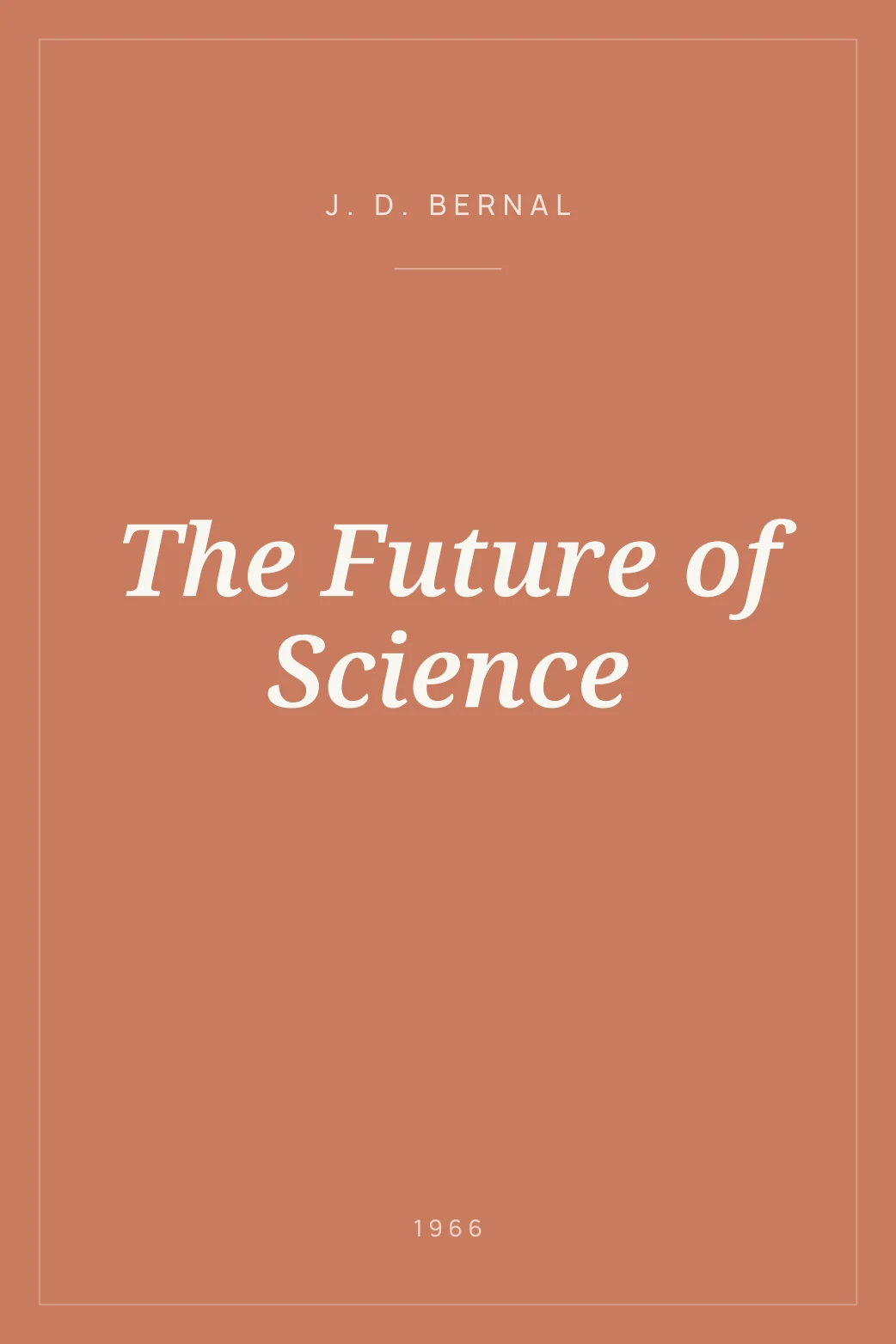 Portada de The Future of Science