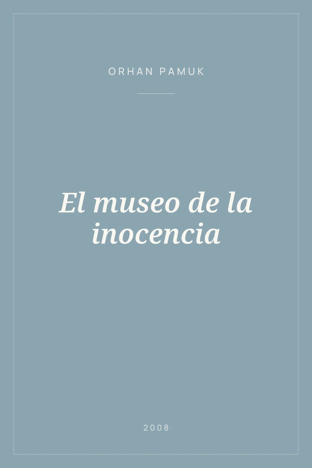 Portada de El museo de la inocencia