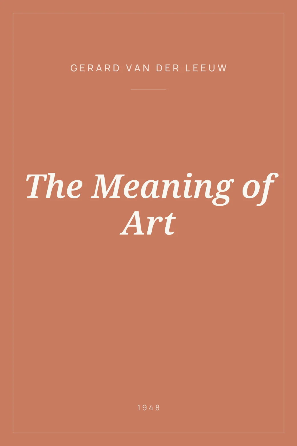 Portada de The Meaning of Art