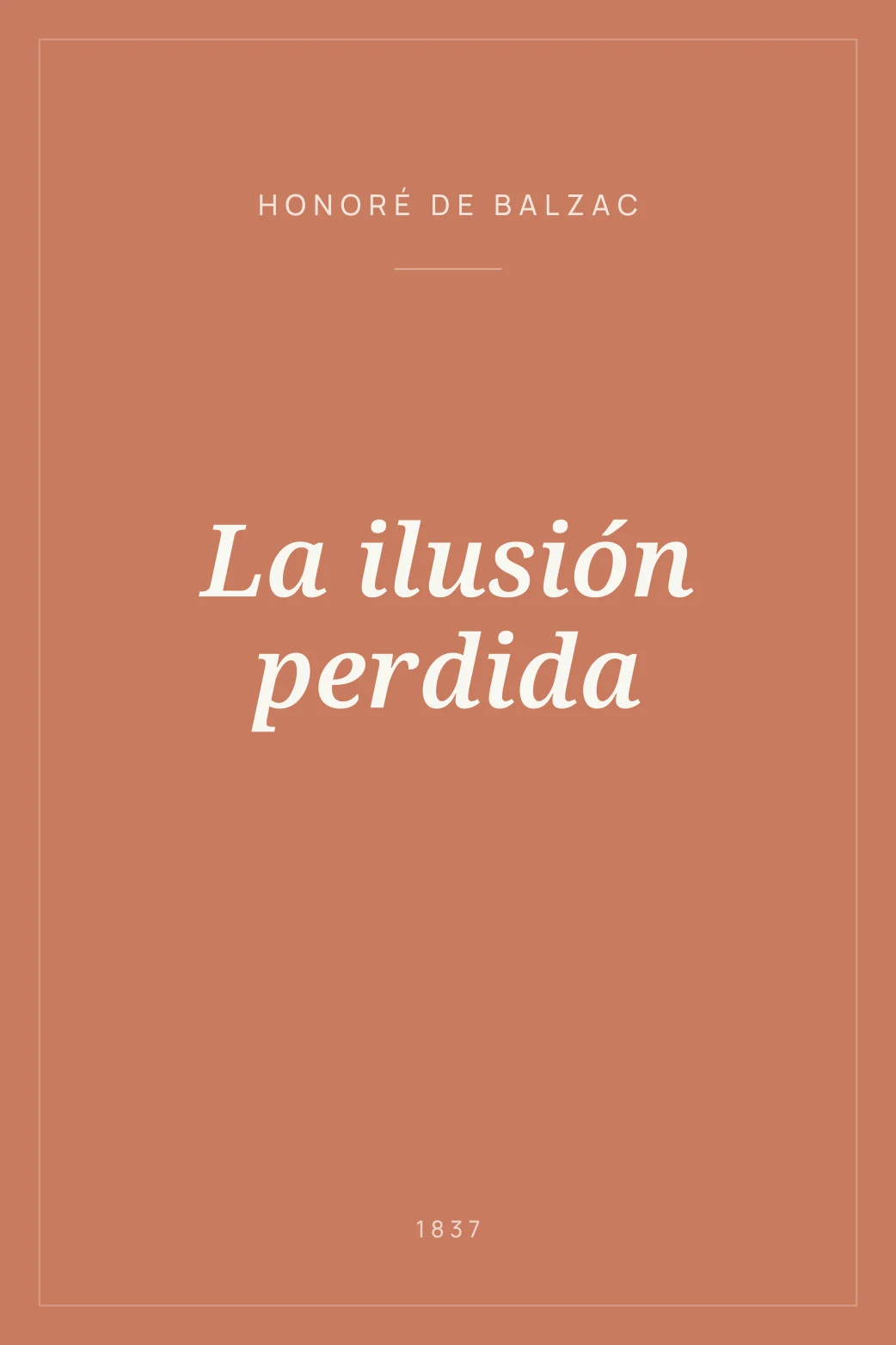 Portada de La ilusión perdida