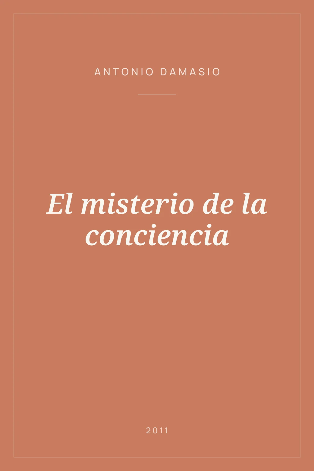 Portada de El misterio de la conciencia