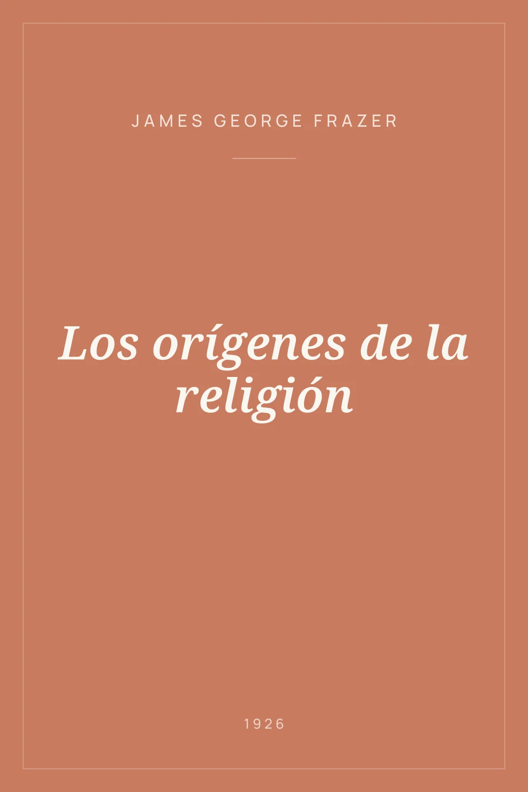 Portada de Los orígenes de la religión