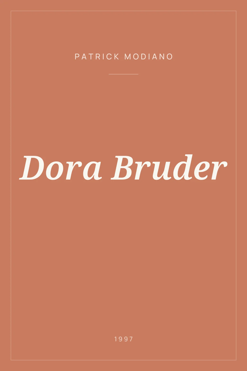 Portada de Dora Bruder