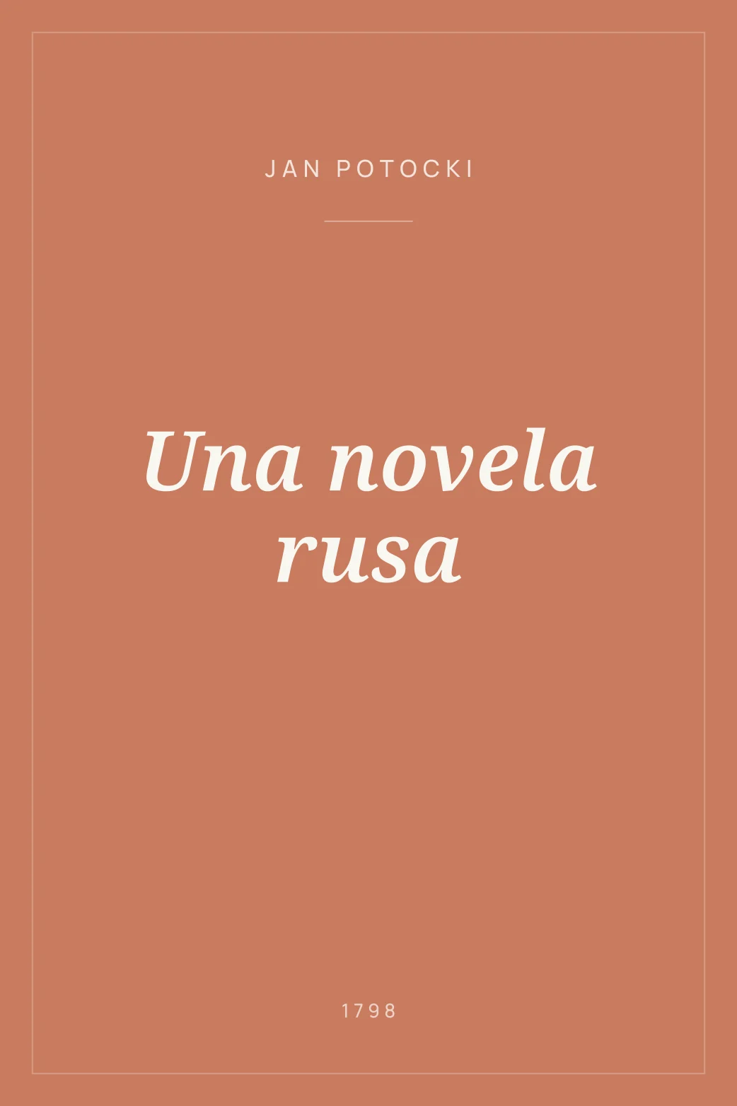 Portada de Una novela rusa