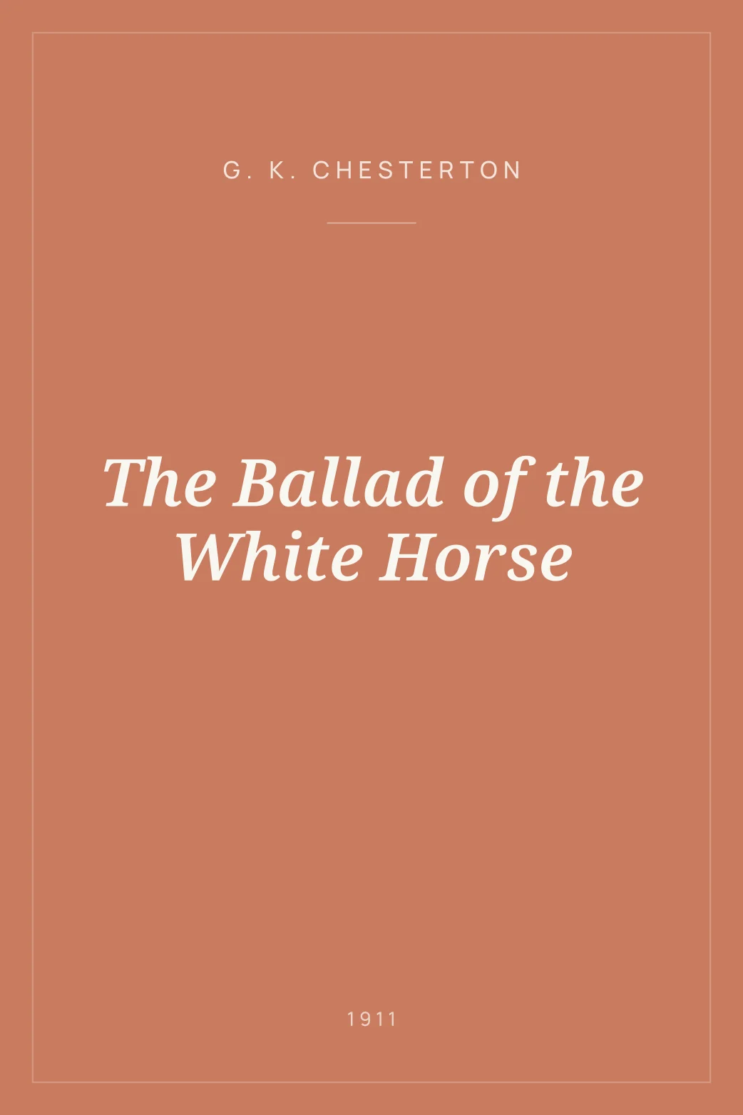 Portada de The Ballad of the White Horse