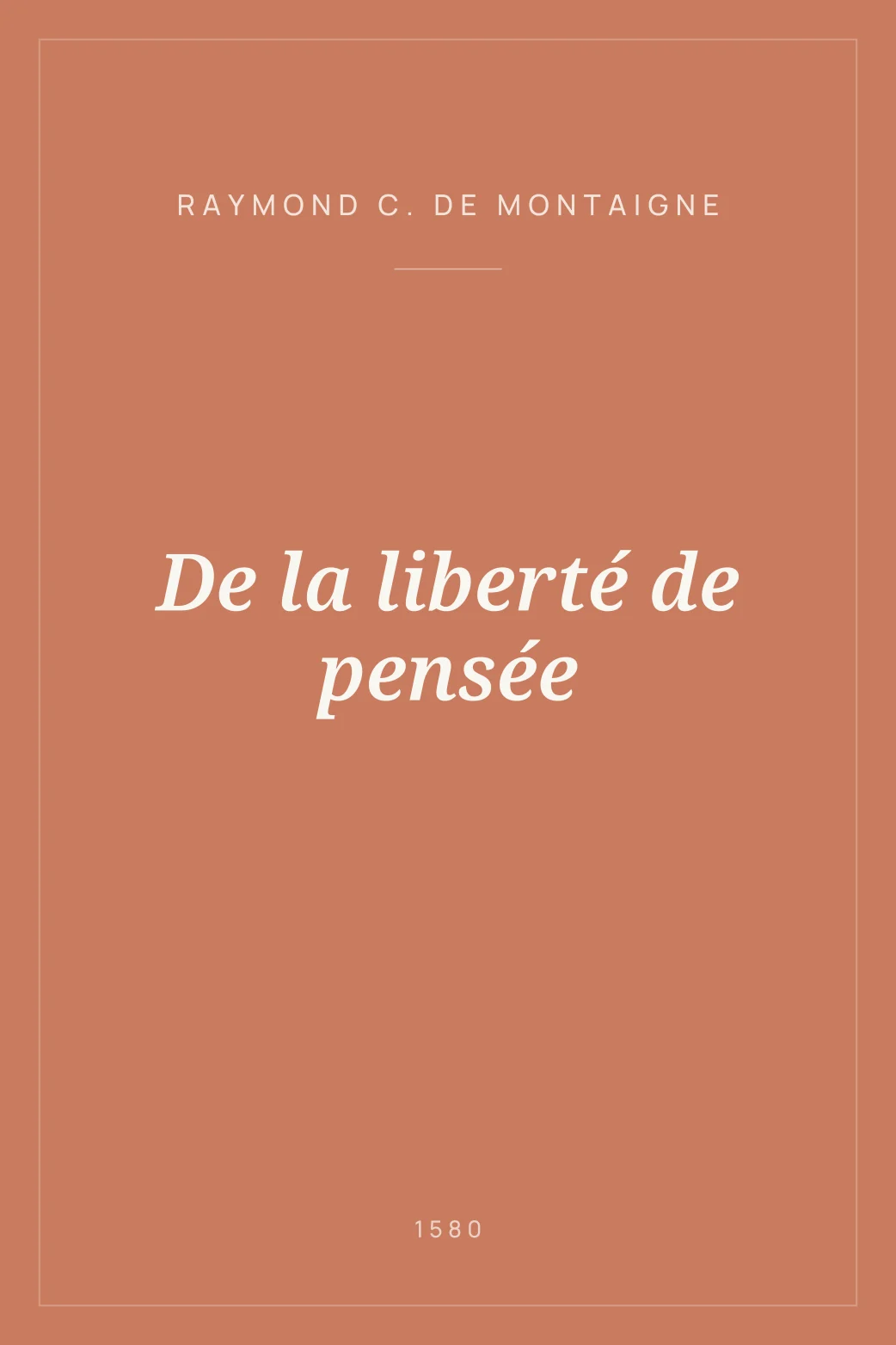 Portada de De la liberté de pensée