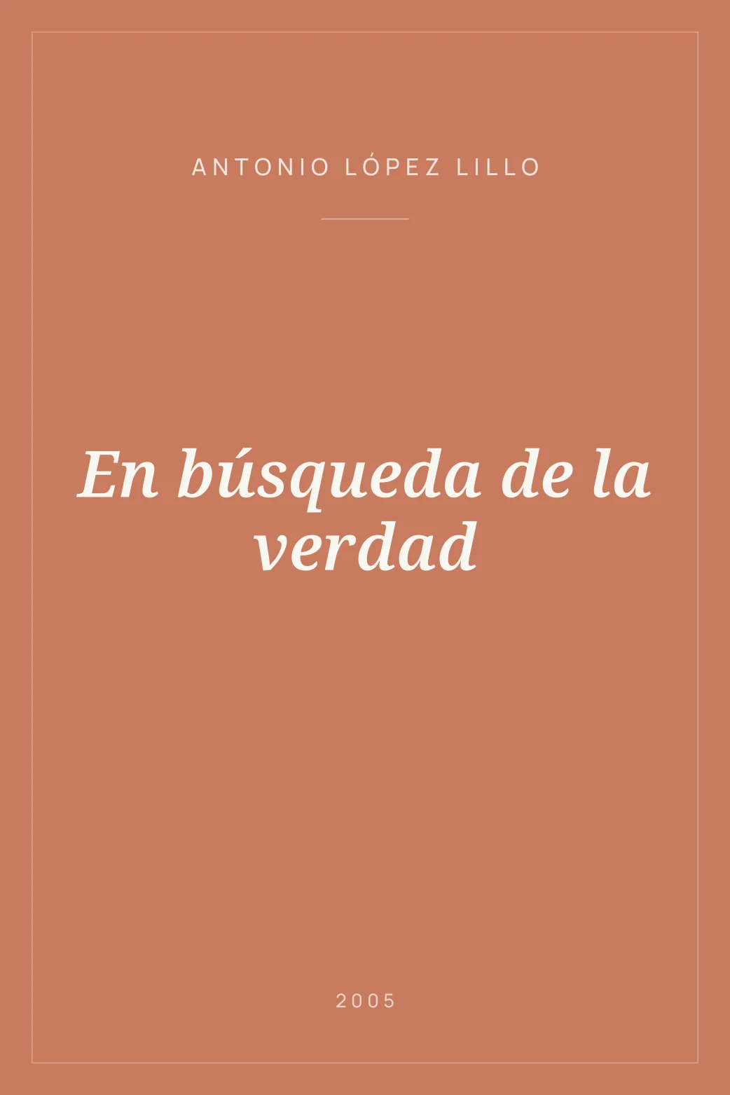 Portada de En búsqueda de la verdad