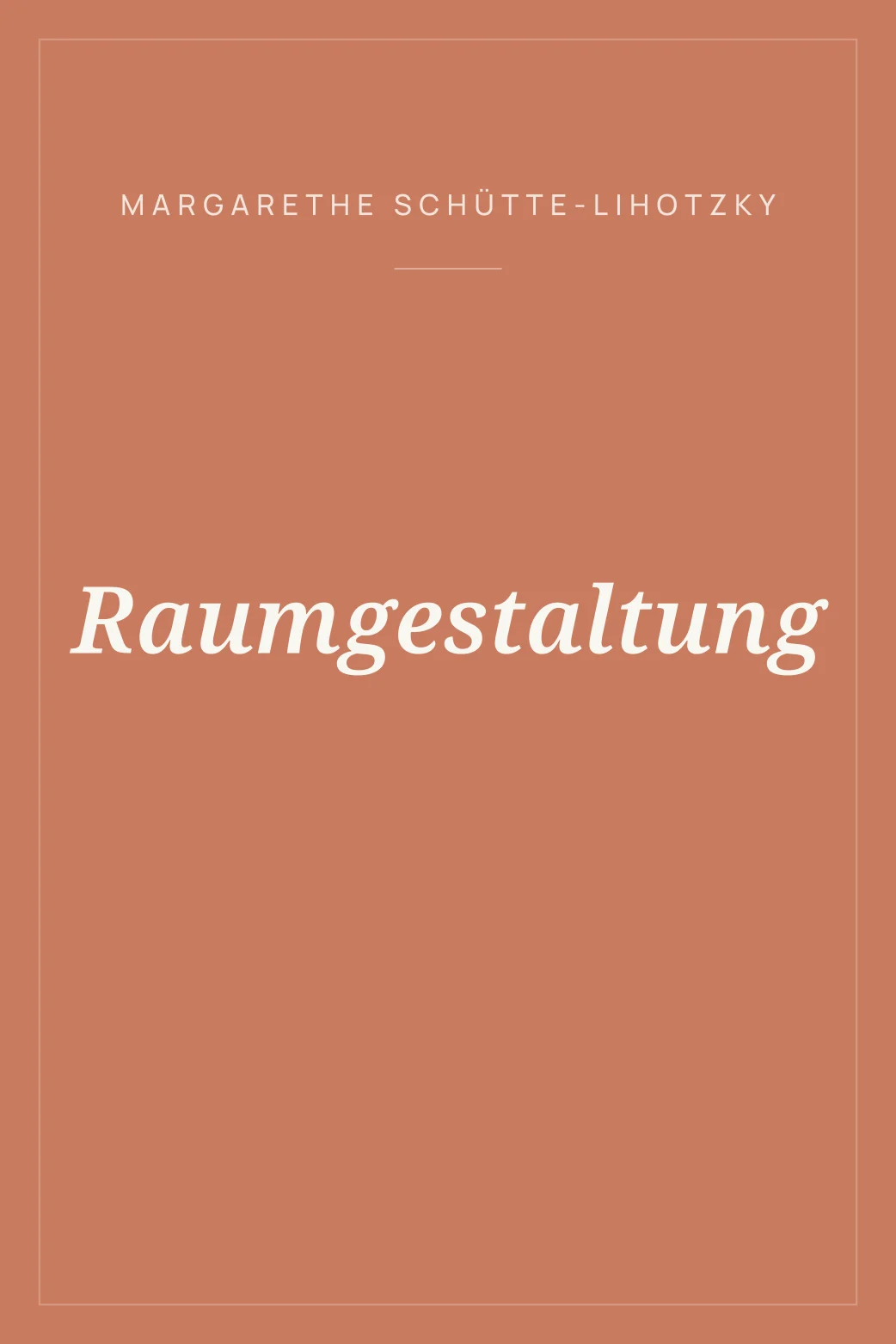 Portada de Raumgestaltung