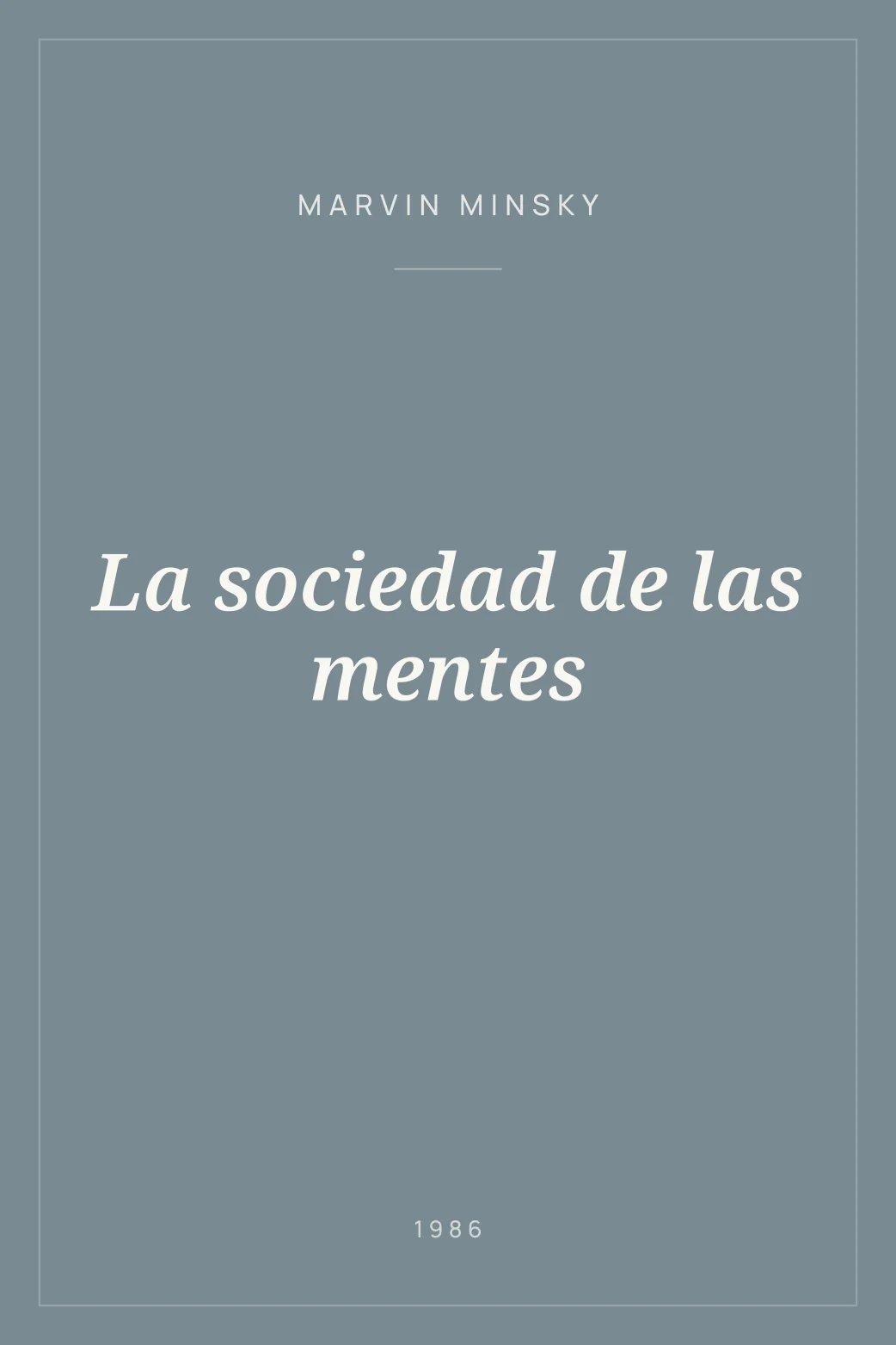 Portada de La sociedad de las mentes