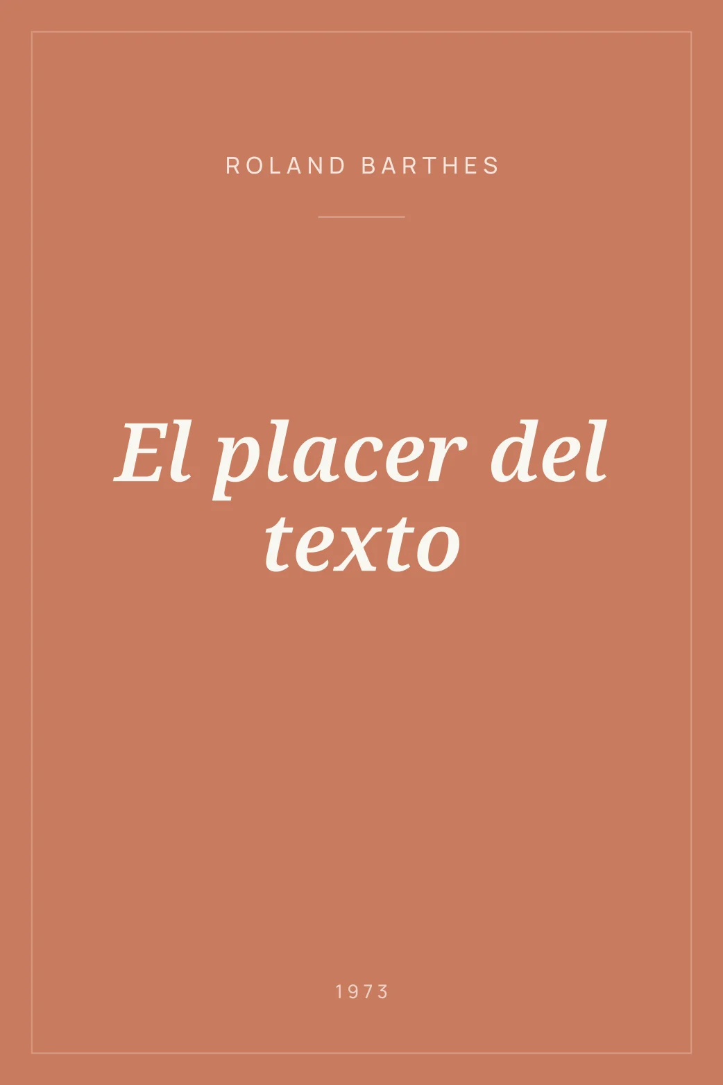 Portada de El placer del texto
