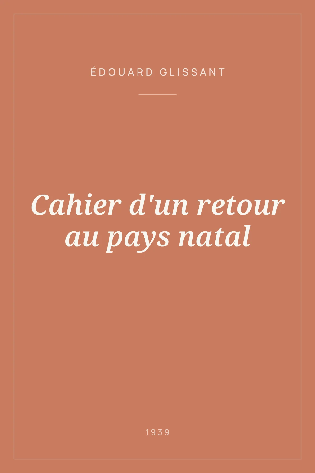 Portada de Cahier d'un retour au pays natal