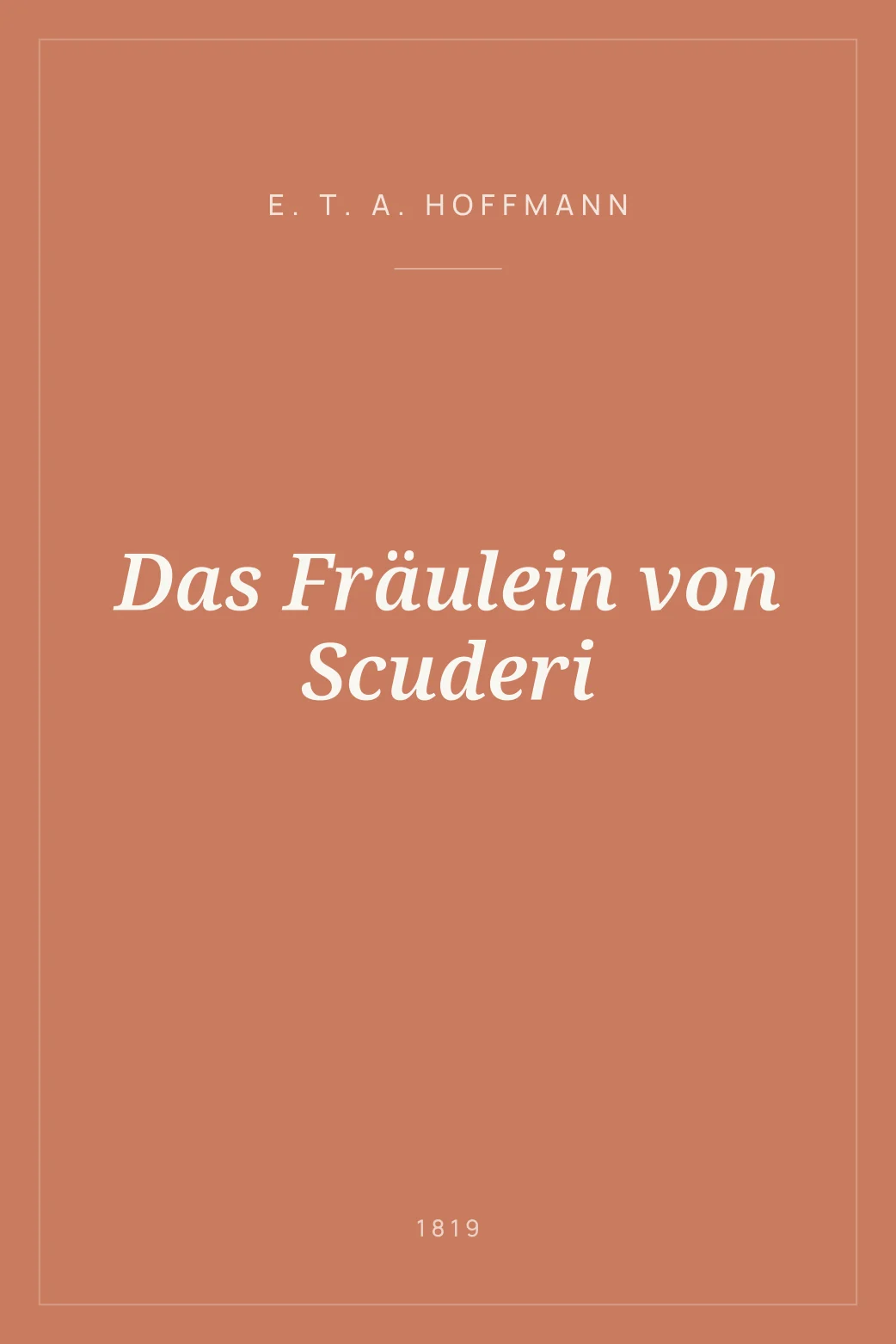 Portada de Das Fräulein von Scuderi
