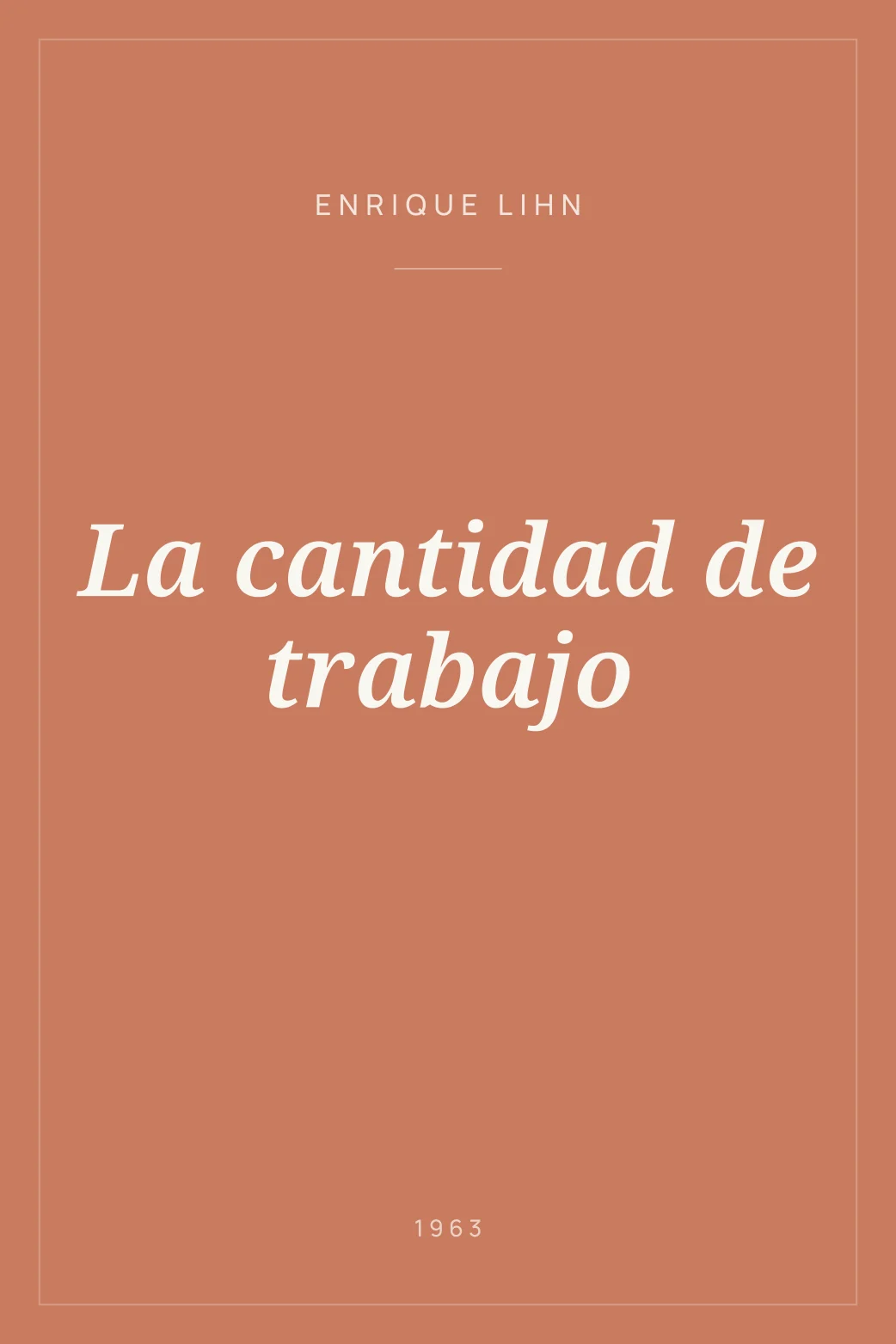 Portada de La cantidad de trabajo