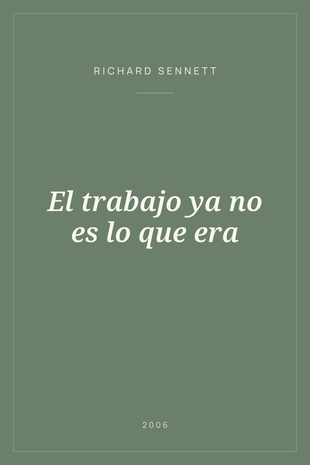 Portada de El trabajo ya no es lo que era