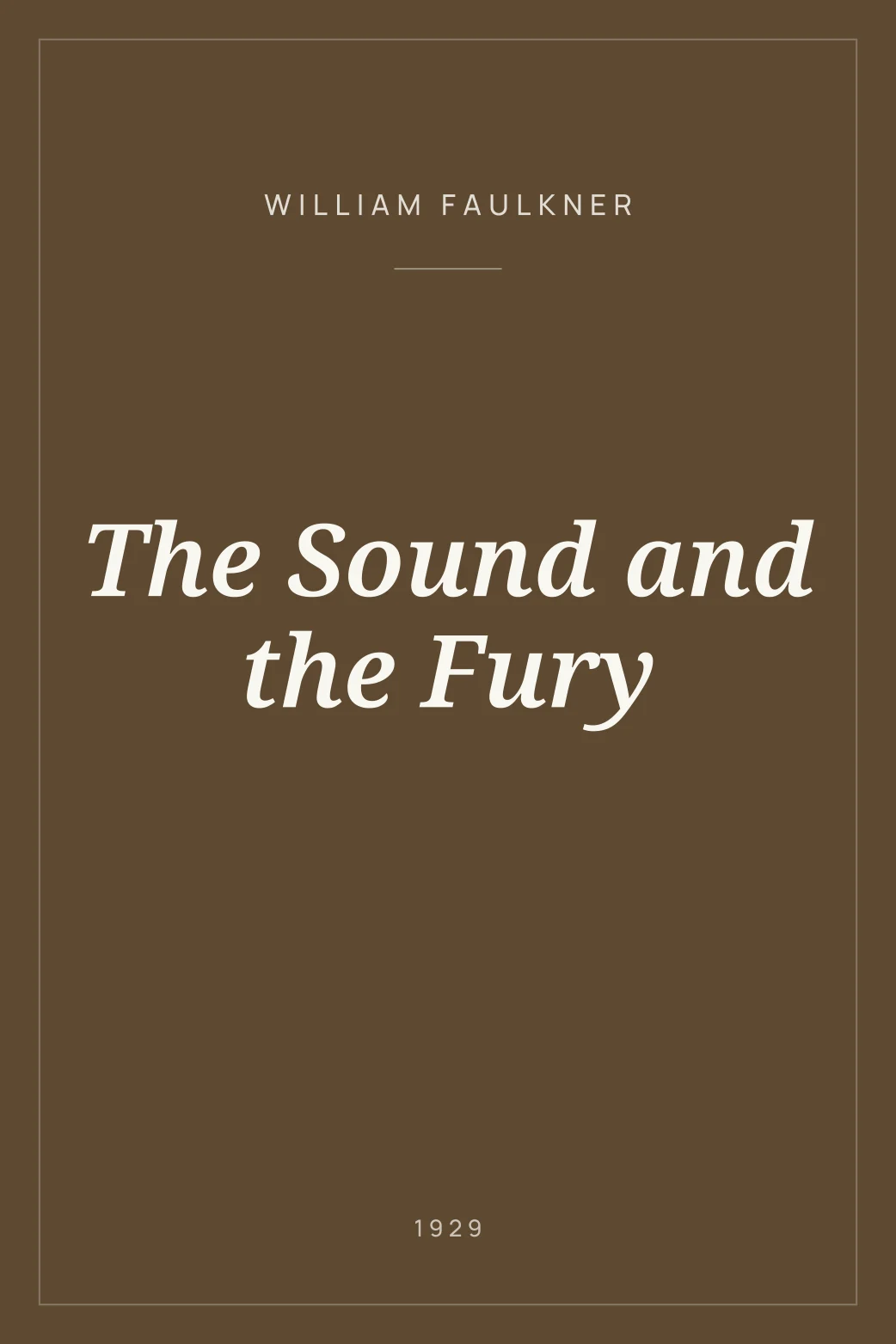Portada de The Sound and the Fury