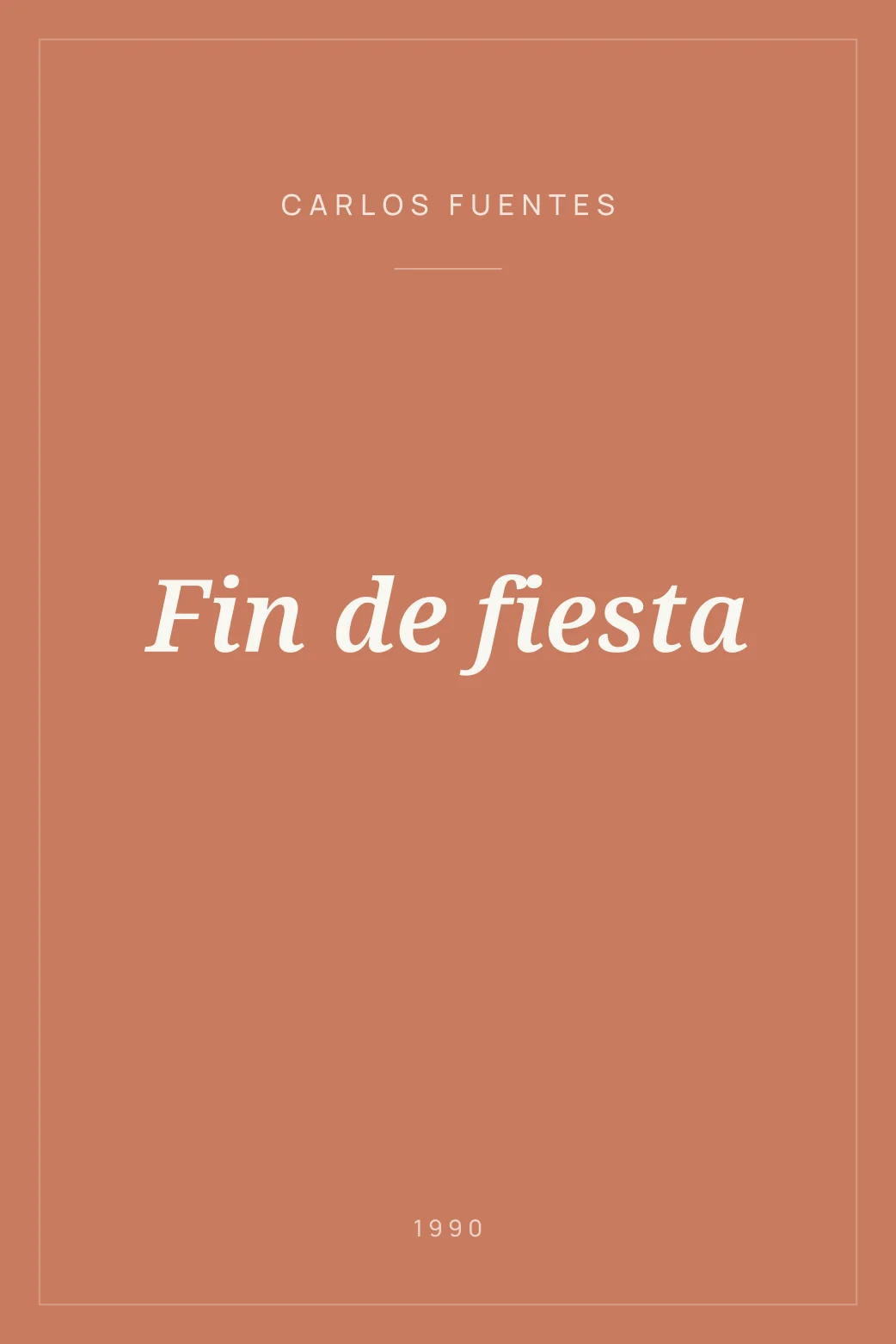 Portada de Fin de fiesta