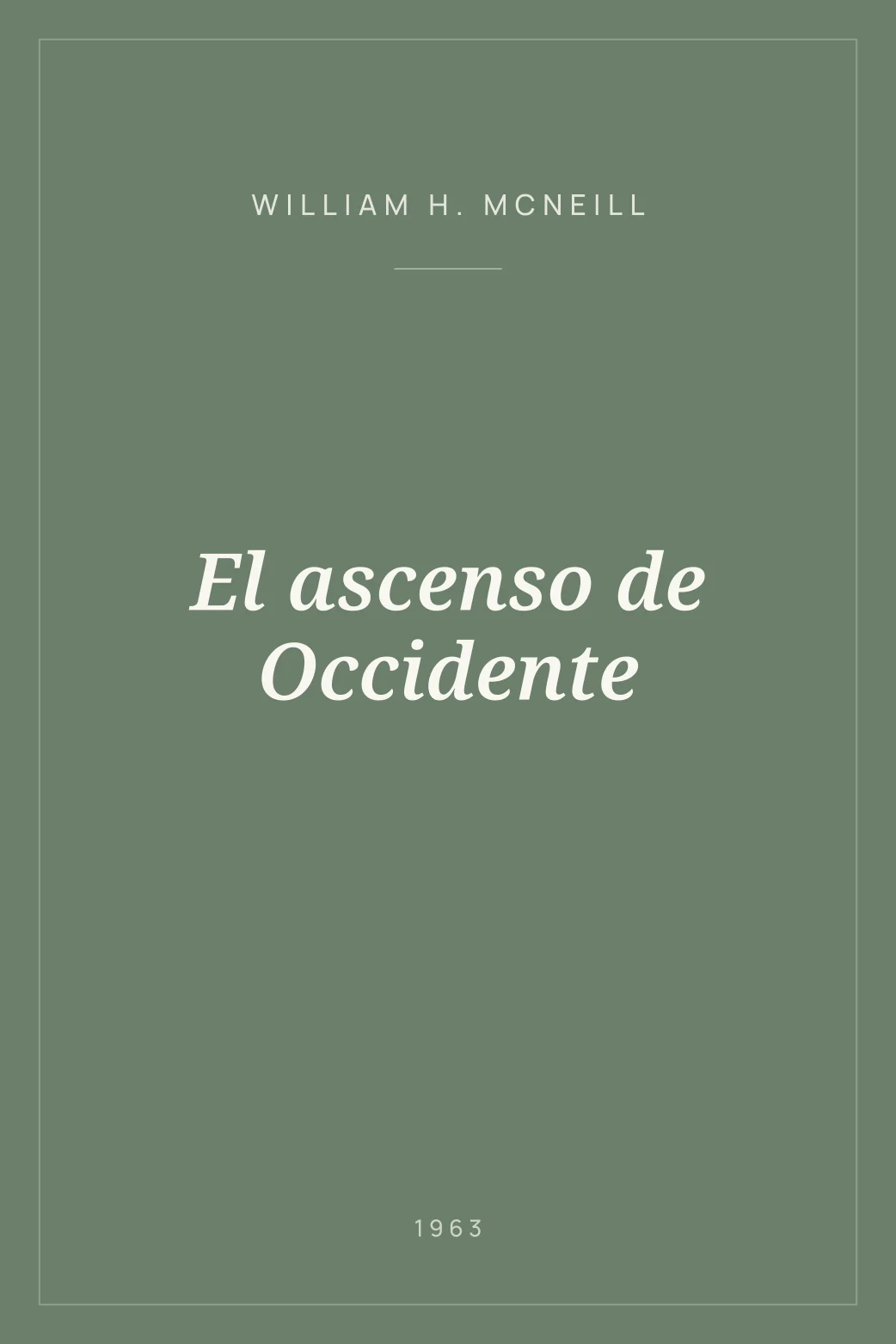 Portada de El ascenso de Occidente