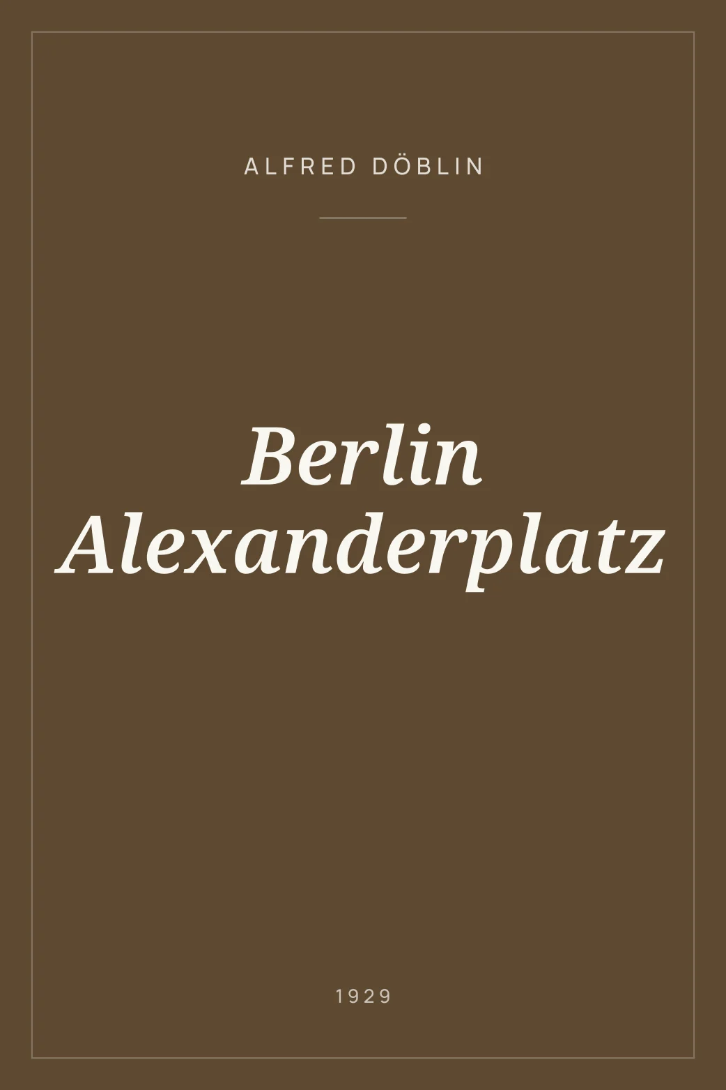 Portada de Berlin Alexanderplatz