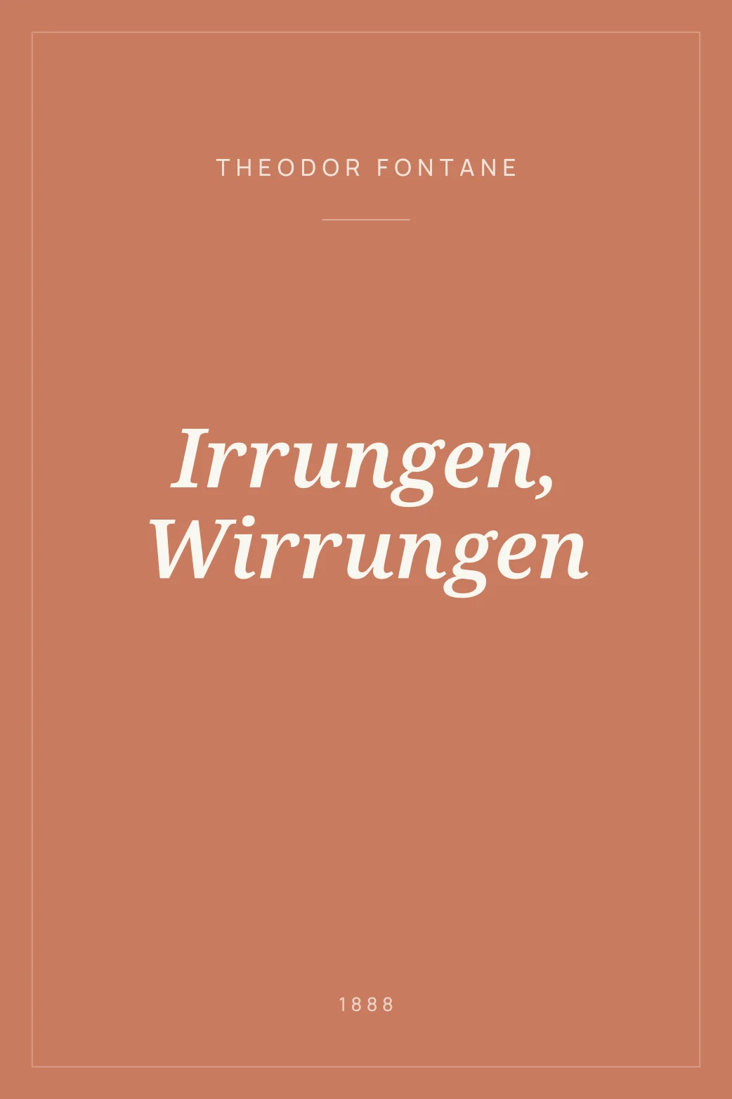 Portada de Irrungen, Wirrungen