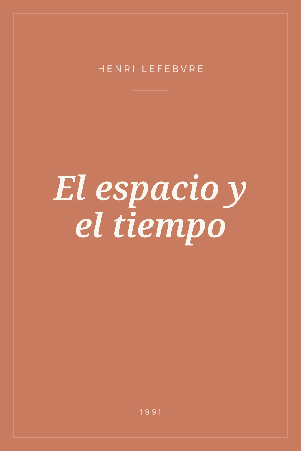 Portada de El espacio y el tiempo